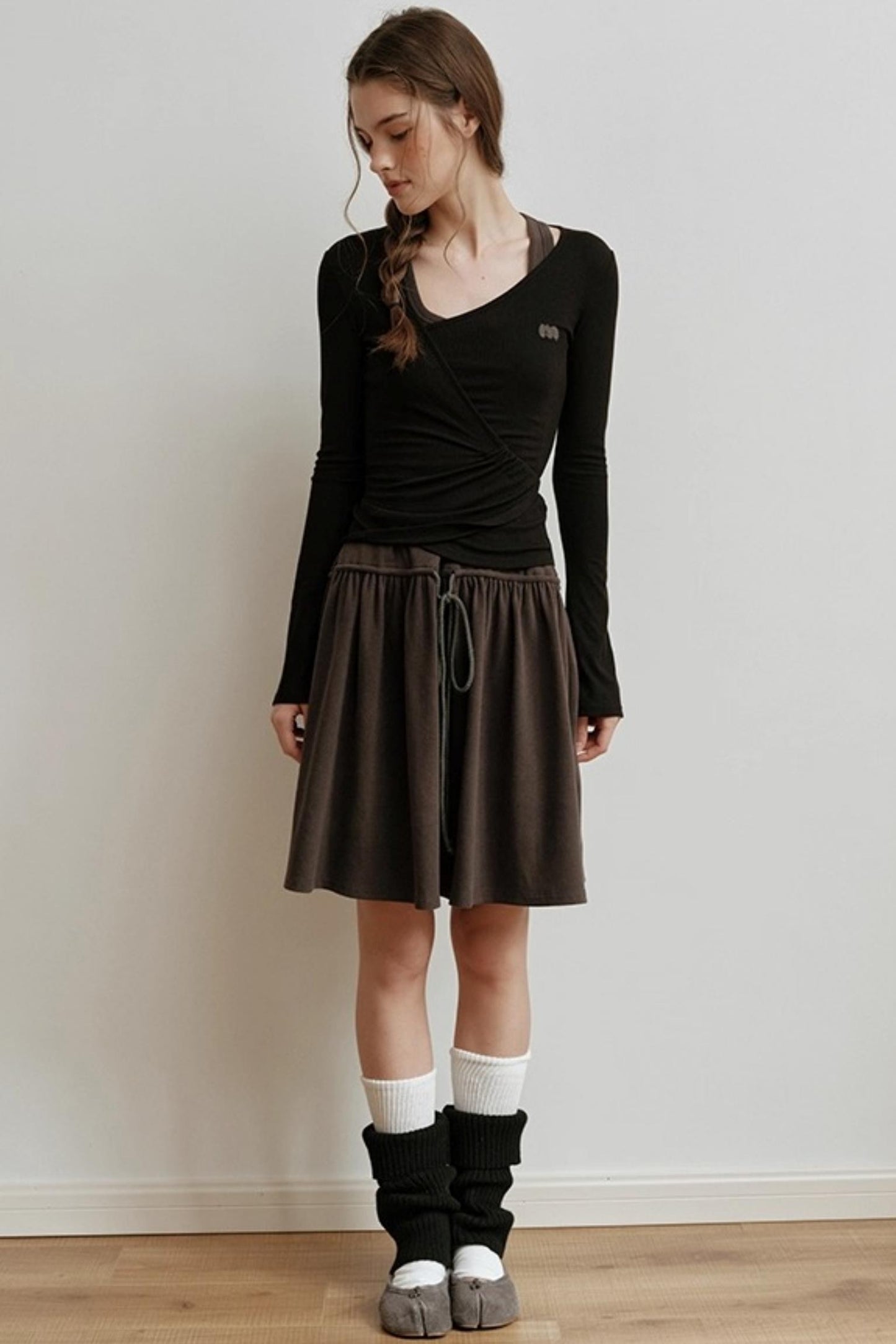 Embroidered Long-Sleeved Knitwear Top