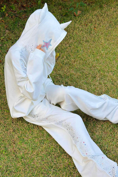 Crying Unicorn Strass Sweatshirt