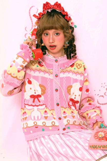 Sweet Tea Puppy Knit Cardigan