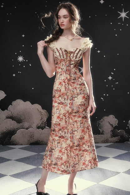 Pinch Waist Corset Skirt Dress Set-Up