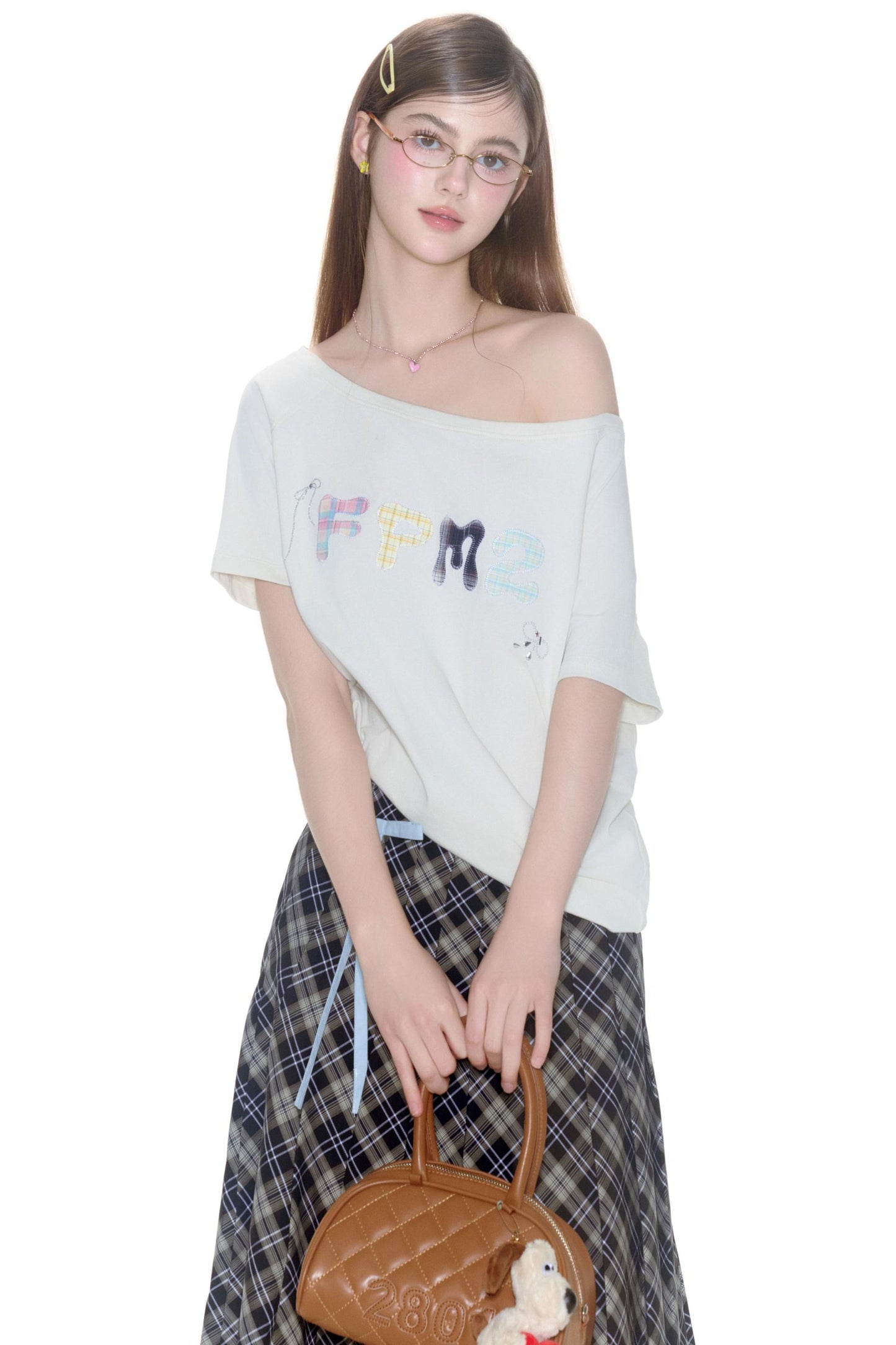 Monogramm-Diamant-T-Shirt