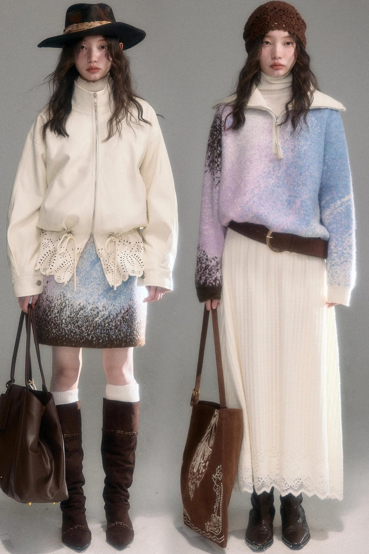 Gradient Wool Blend Winter Set-Up