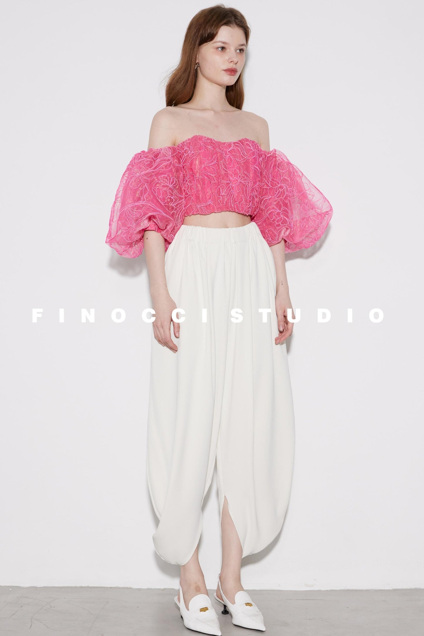 Pink Floral Crop Top