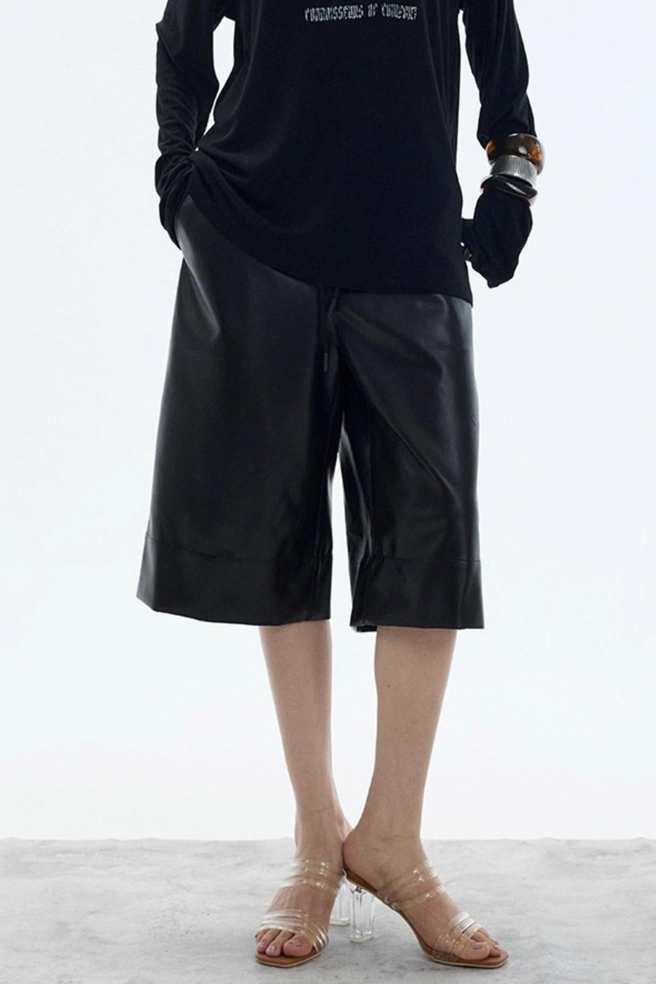 Autumn Leather Shorts