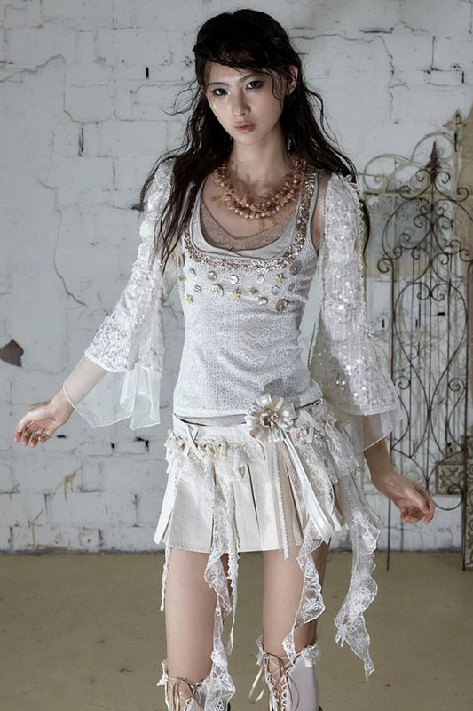 Baroque Pearl Chiffon Cover-Up