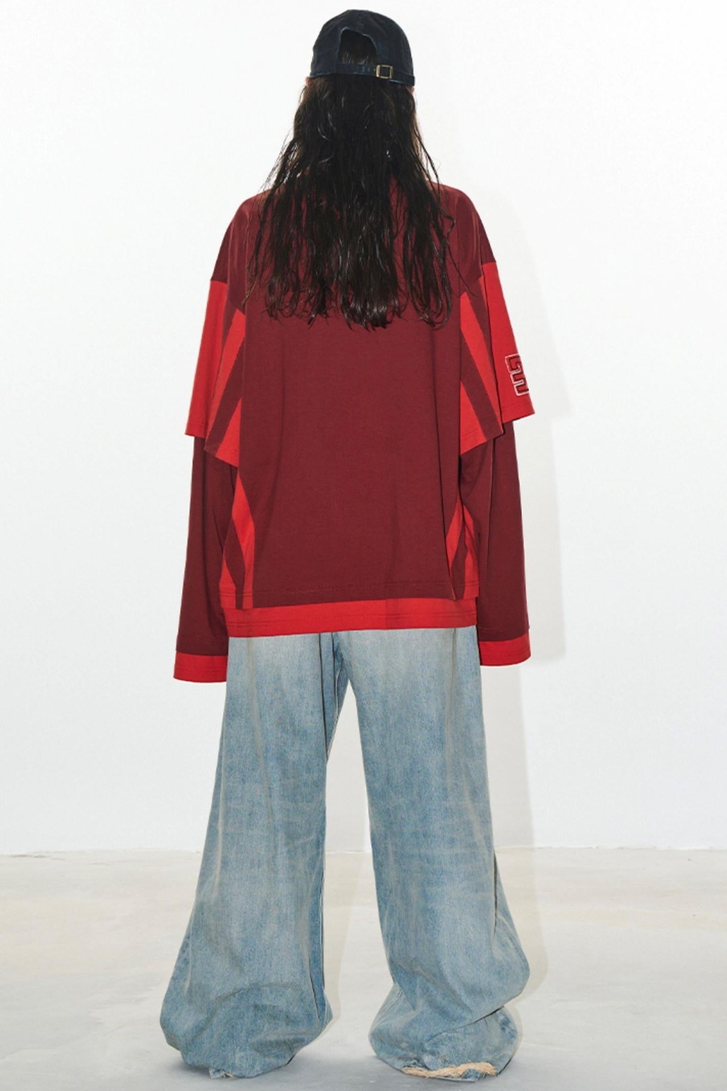 Layered Stripe Jersey T-Shirt