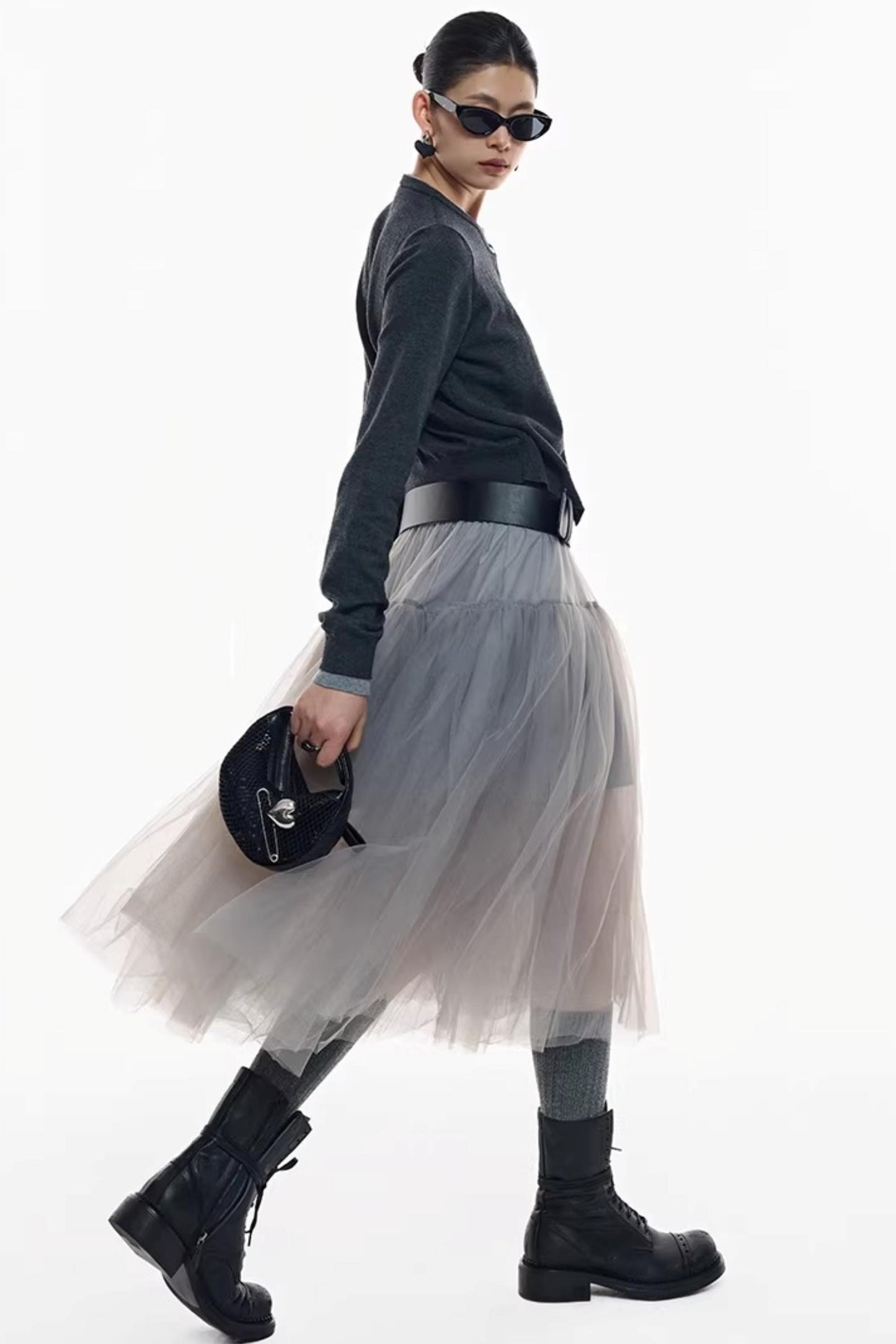 Holiday Edition Smoky Gray Tulle Skirt