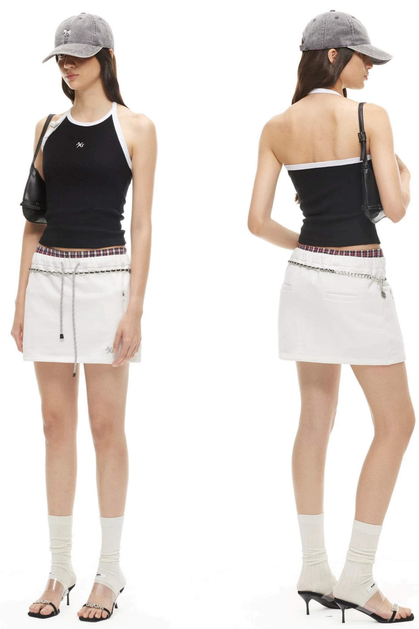 Cotton A-Line Drawstring Skirt