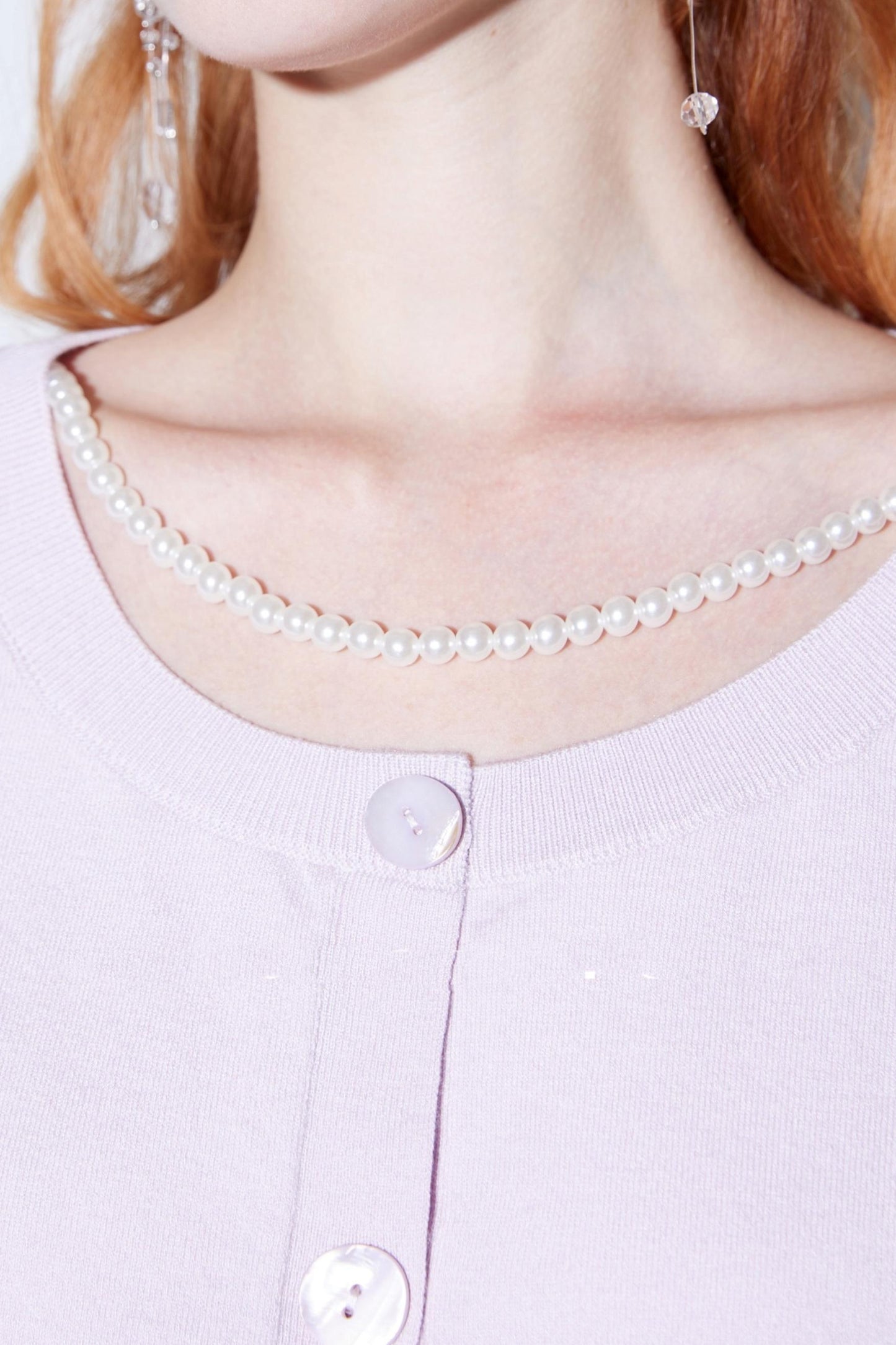 Custom Pearl Silk Cardigan