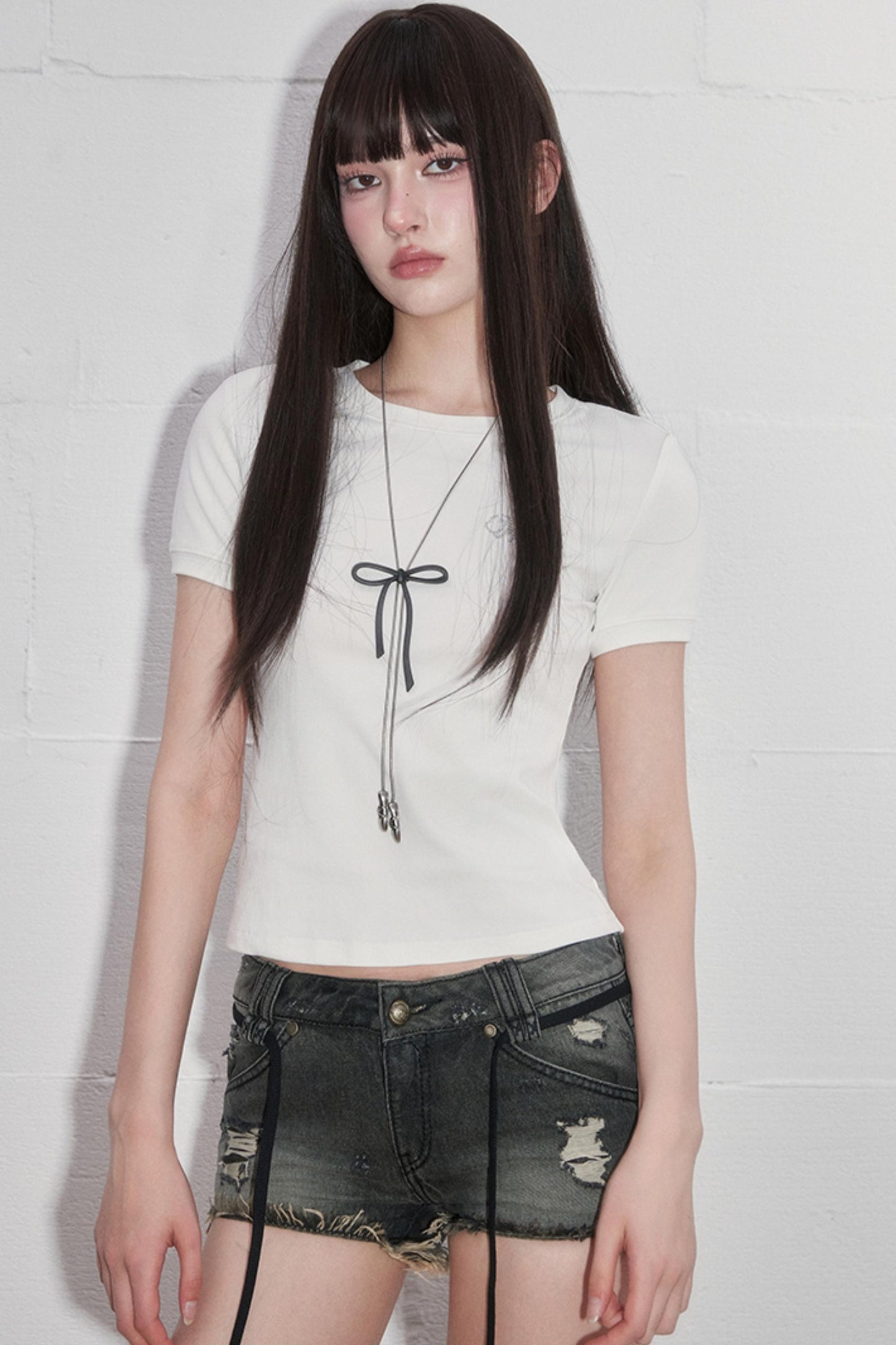 Solid Shoulder Hot Drill T-Shirt