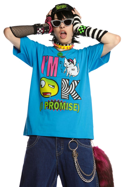 Emo Printed Punk Style T-Shirt