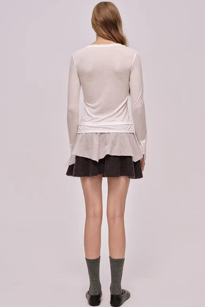 Layered Wave Lace Top