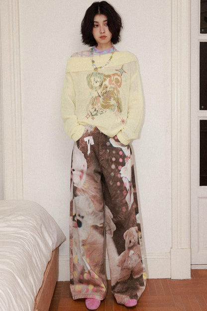 Doll Club Wide-Leg Jeans