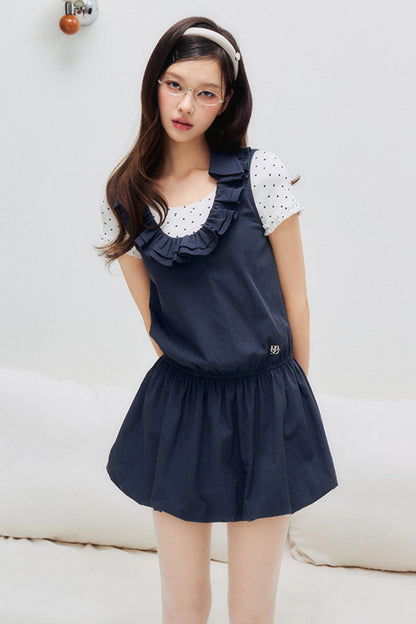 Floral Lace U-Neck Dress