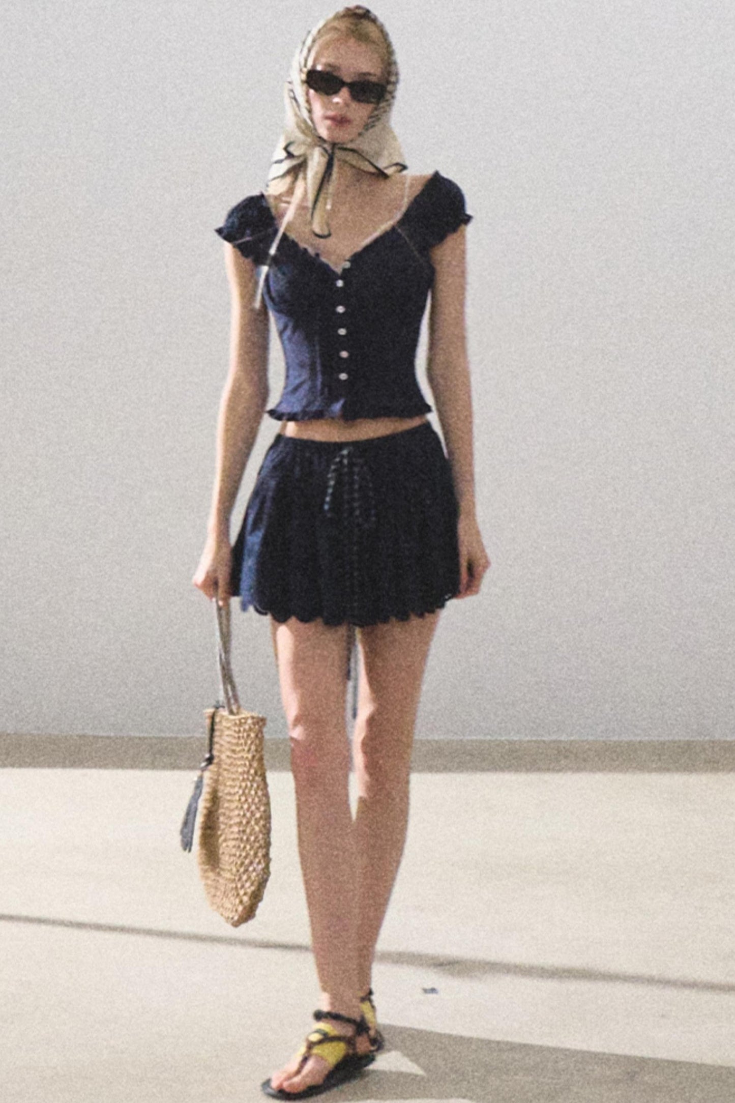 Lime Delight Bohemian Peplum Skirt