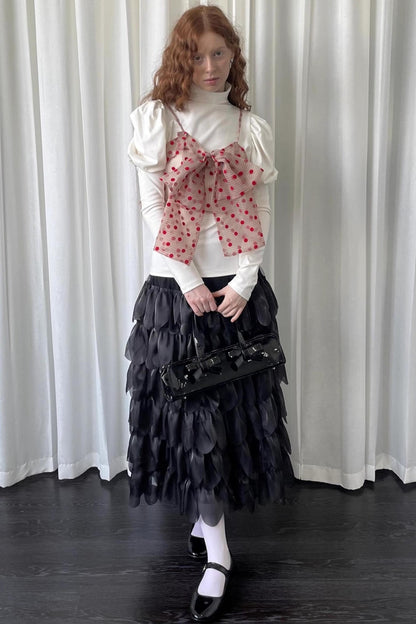 White Doll Collar Knitted Shirt