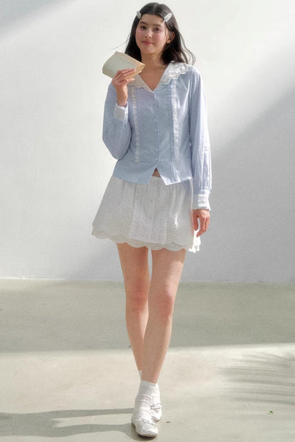 Sea of Spring Embroidered Shirt