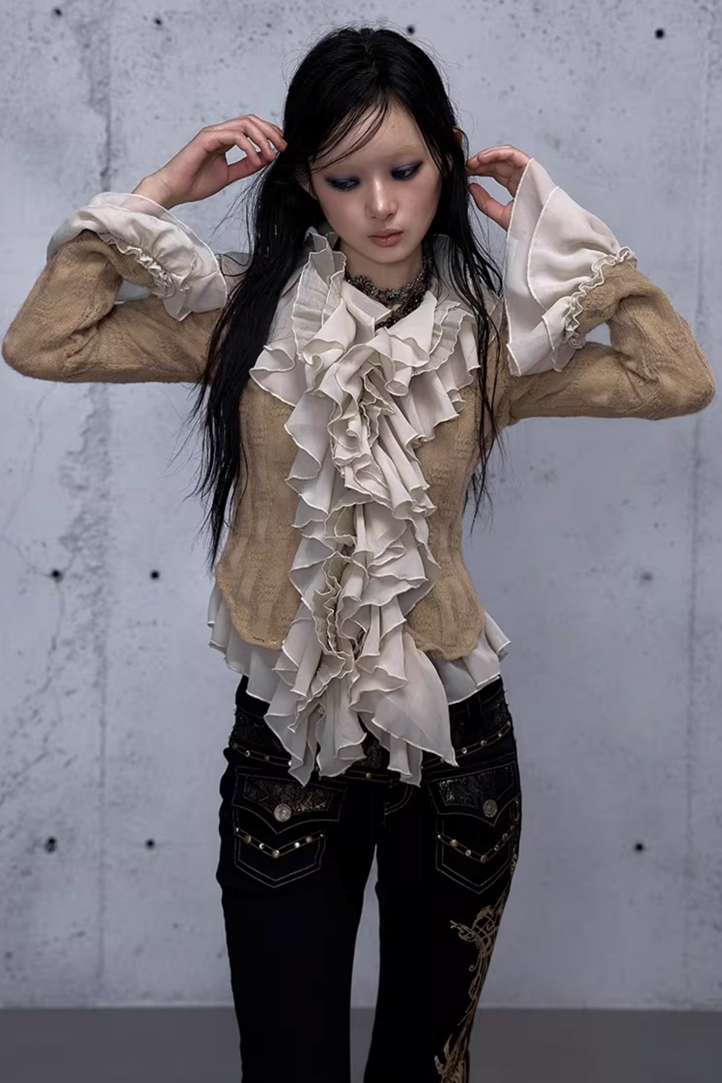 Retro Noble Chiffon Cardigan