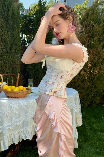 Slimming Floral Lace Top