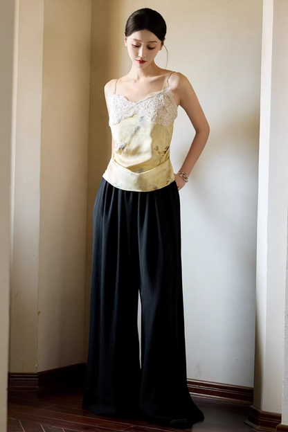 Silk Lace-Trimmed Camisole