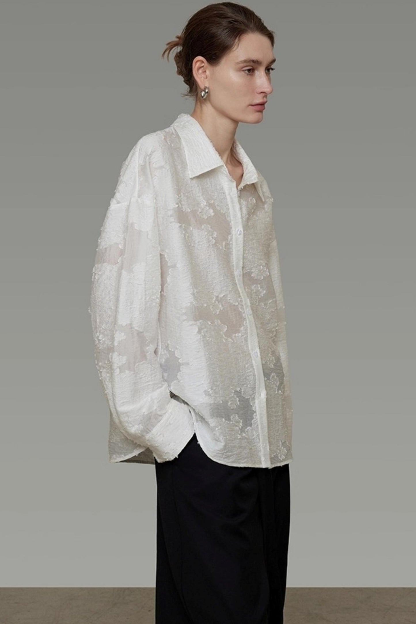 Autumn Jacquard Drape Top