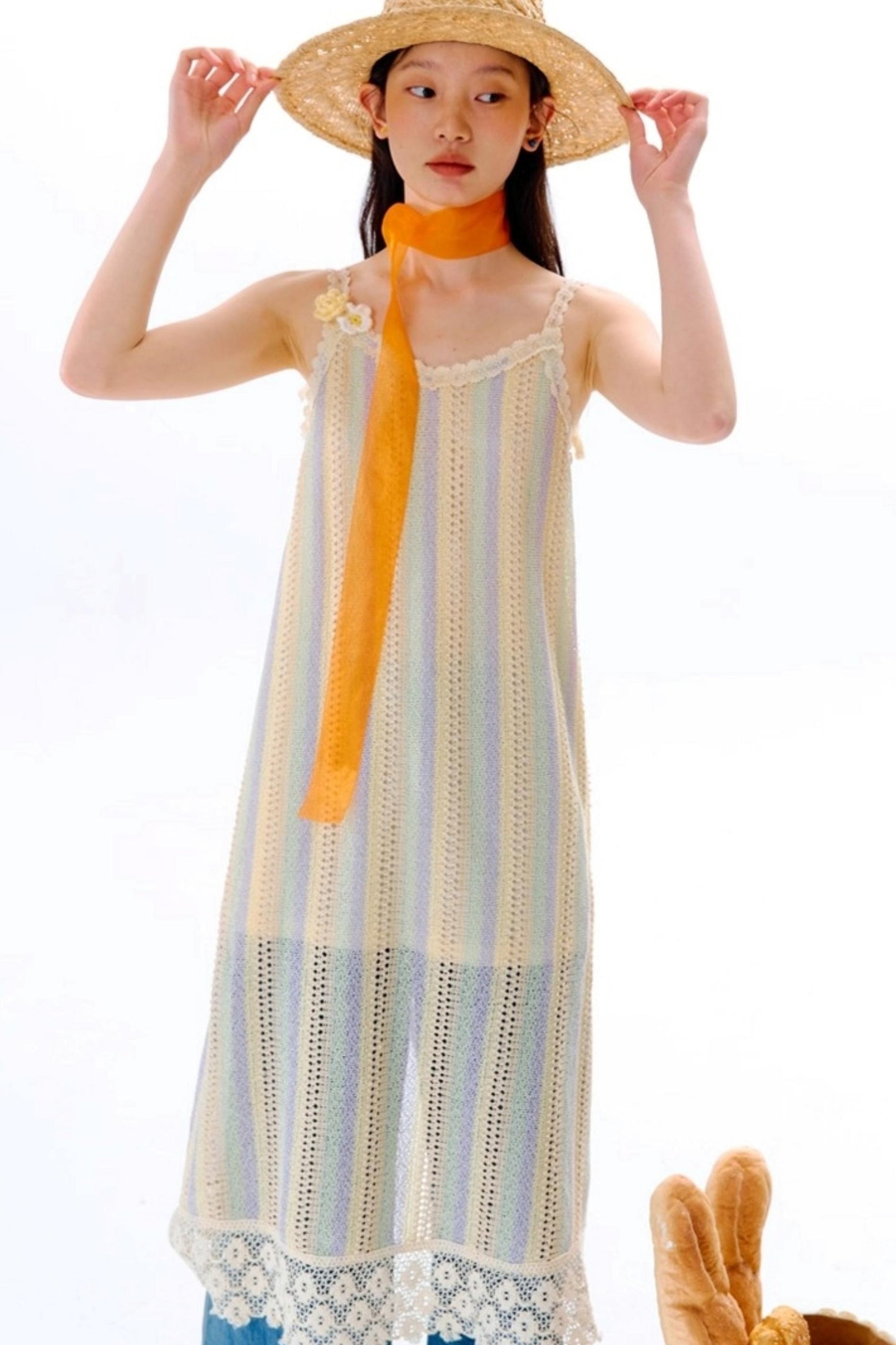 Rainbow Bohemian Hand Hook Flower Dress