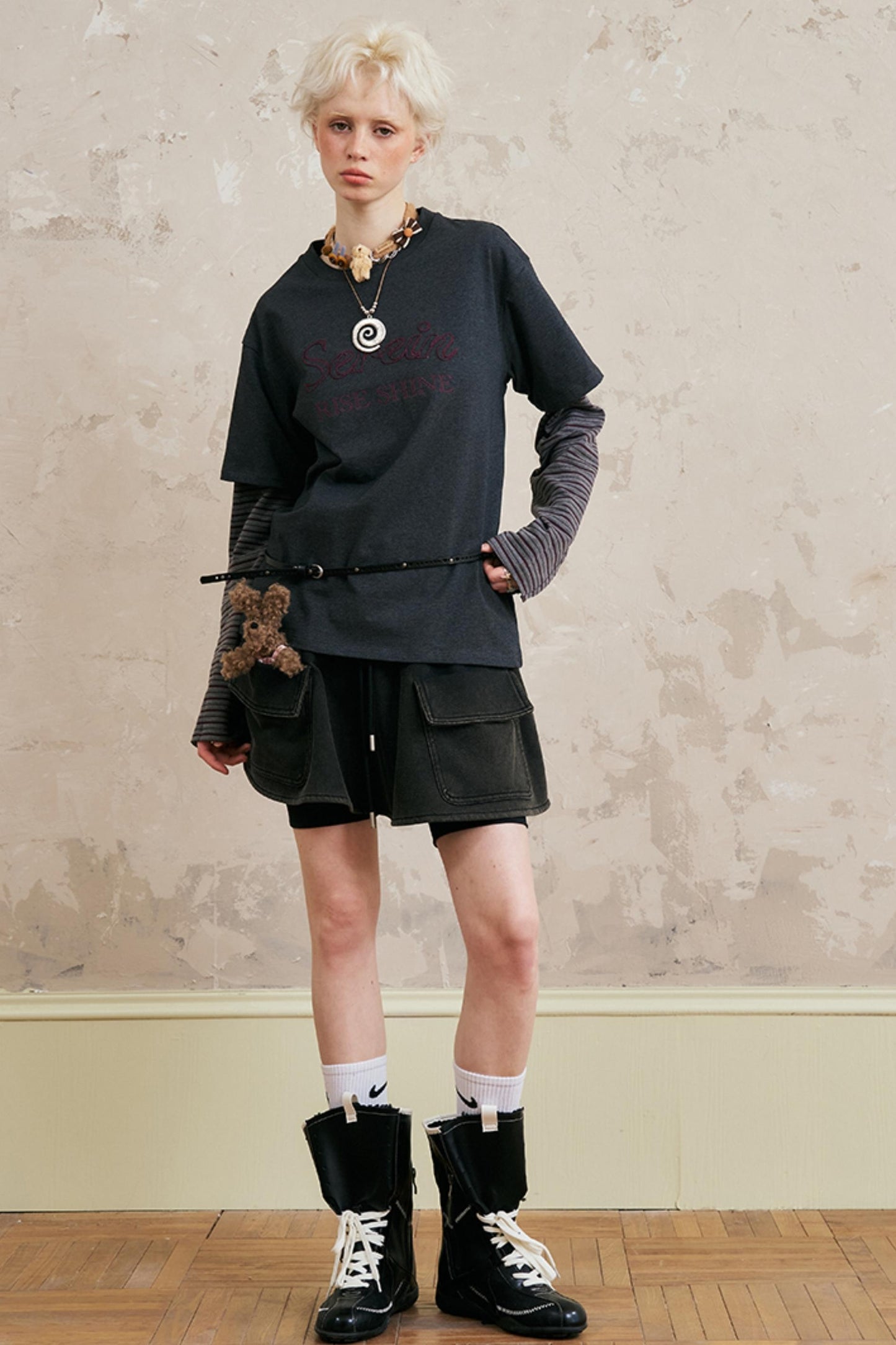 Layered Embroidery T-Shirt