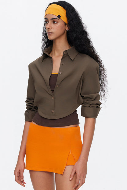Contrasting Color Oversized Shirt