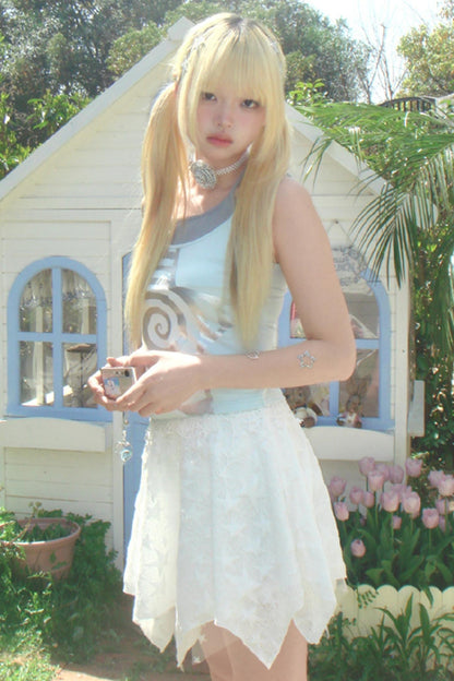 Spiral Stars Suspenders Top