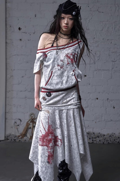 Detachable Hem Punk Corset Dress