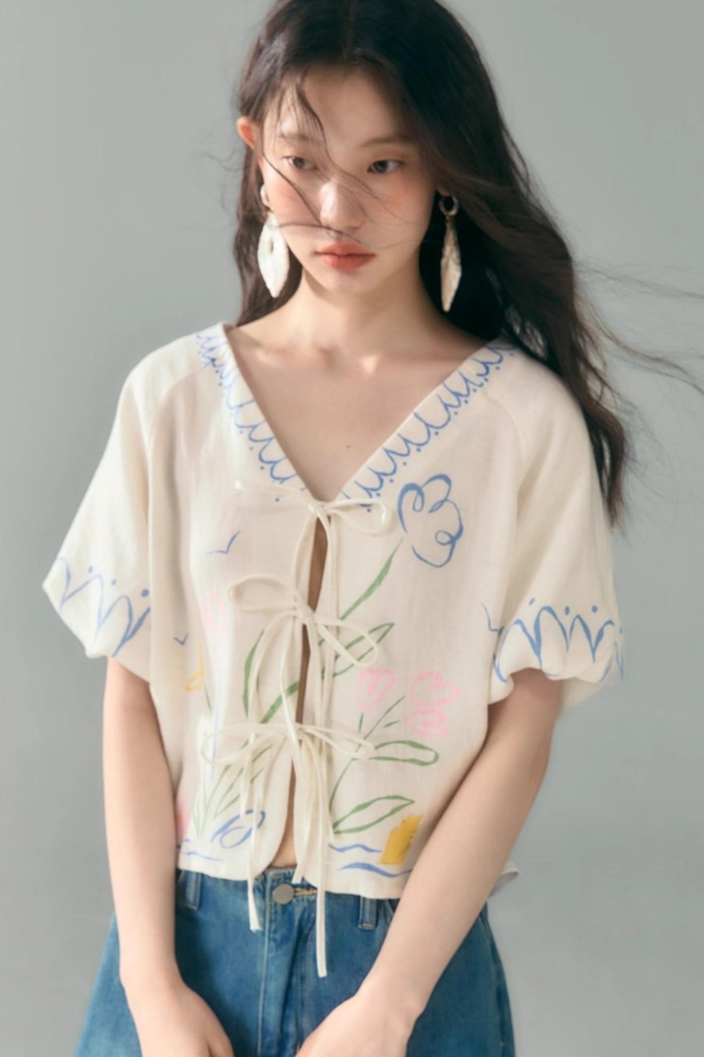 Linen Tie-Top and Pants Set-Up