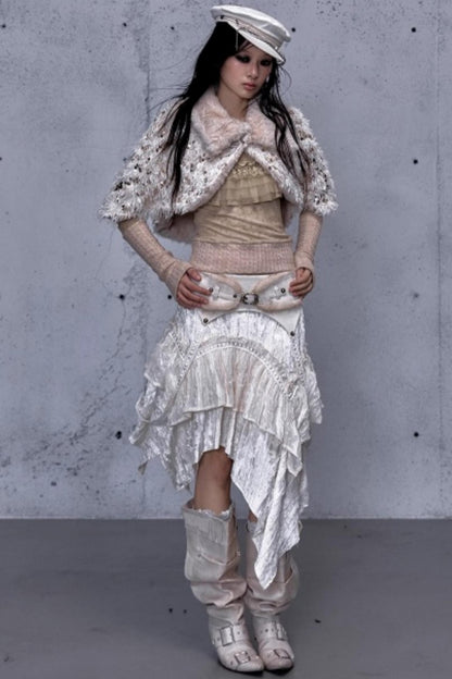 Retro Velvet Lace Skirt