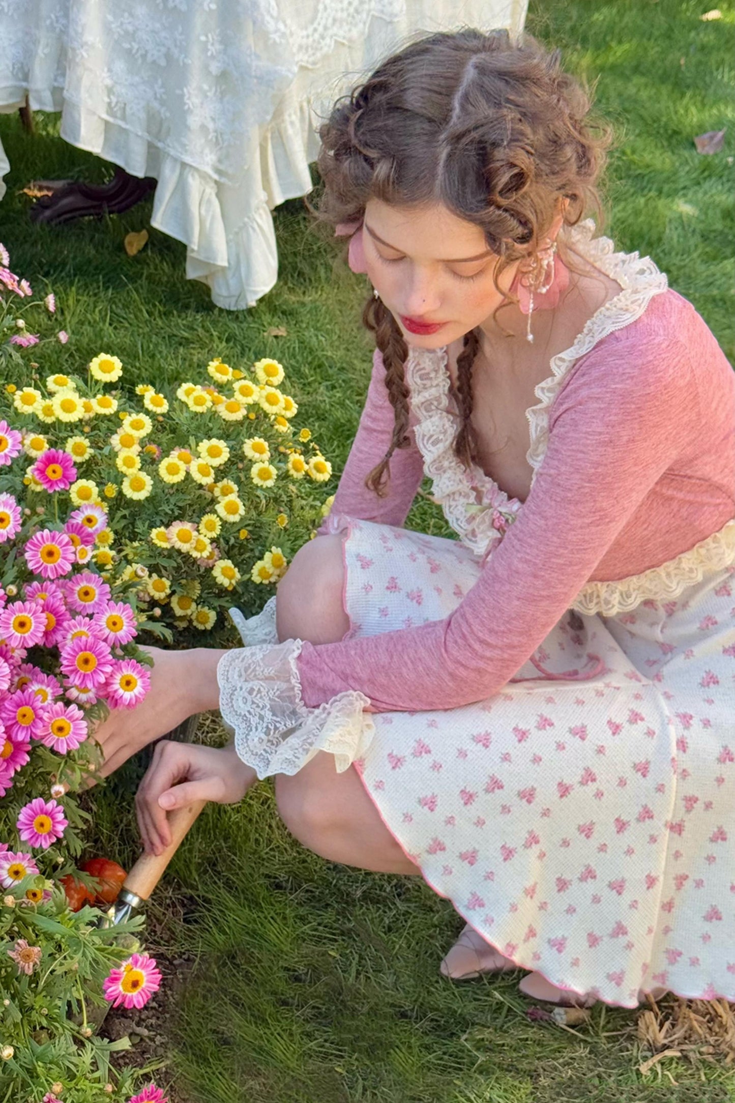 SeLace Rose Cardigan Dress Set-Up