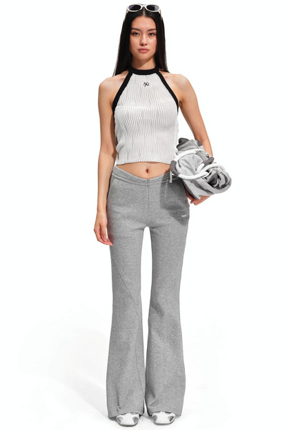 Wool Irregular Color-Block Vest