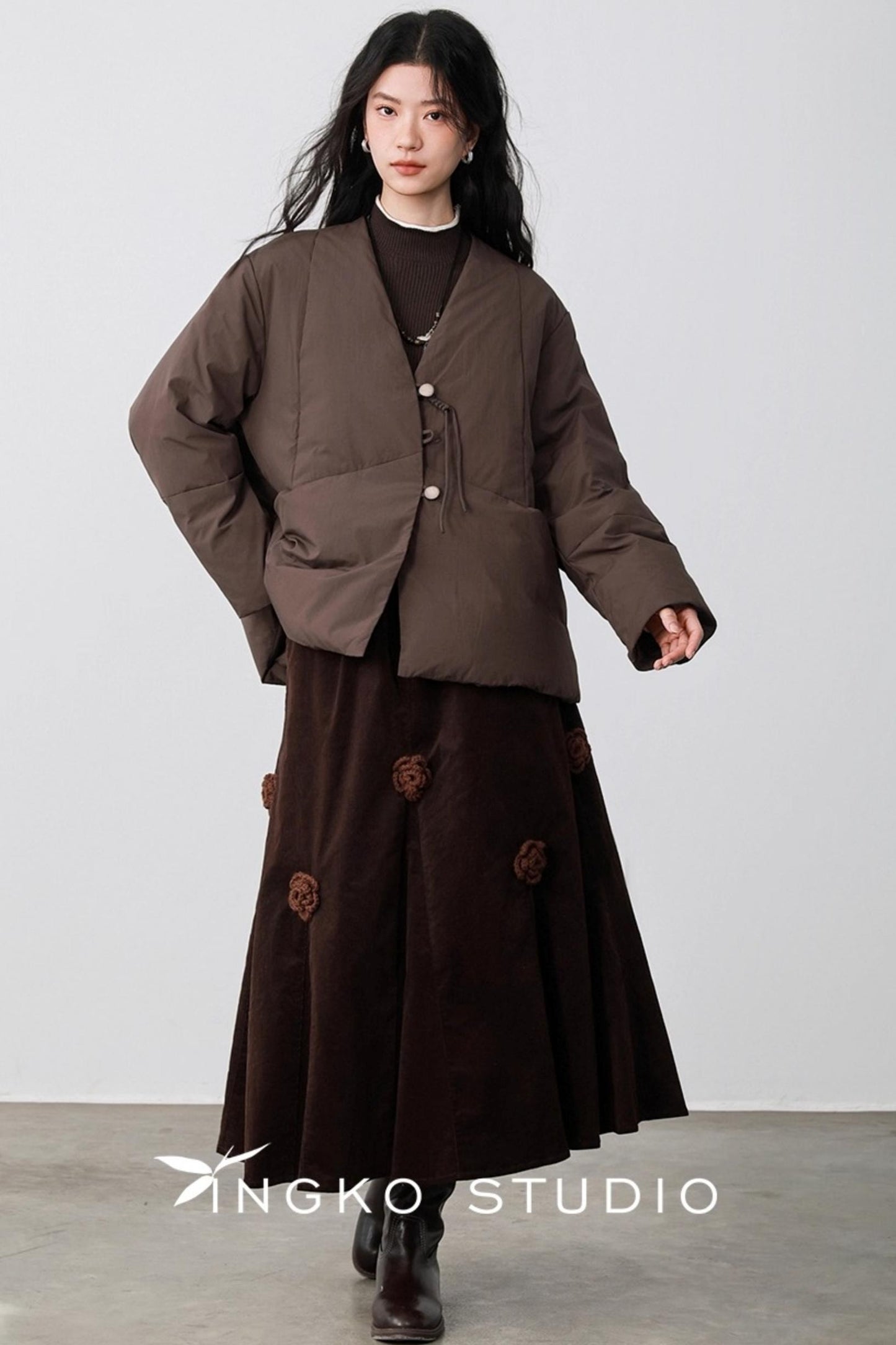 Fallen Leaves V-Neck Jacket