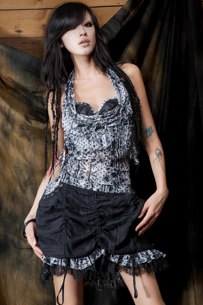 Leopard Chiffon Halterneck Camisole