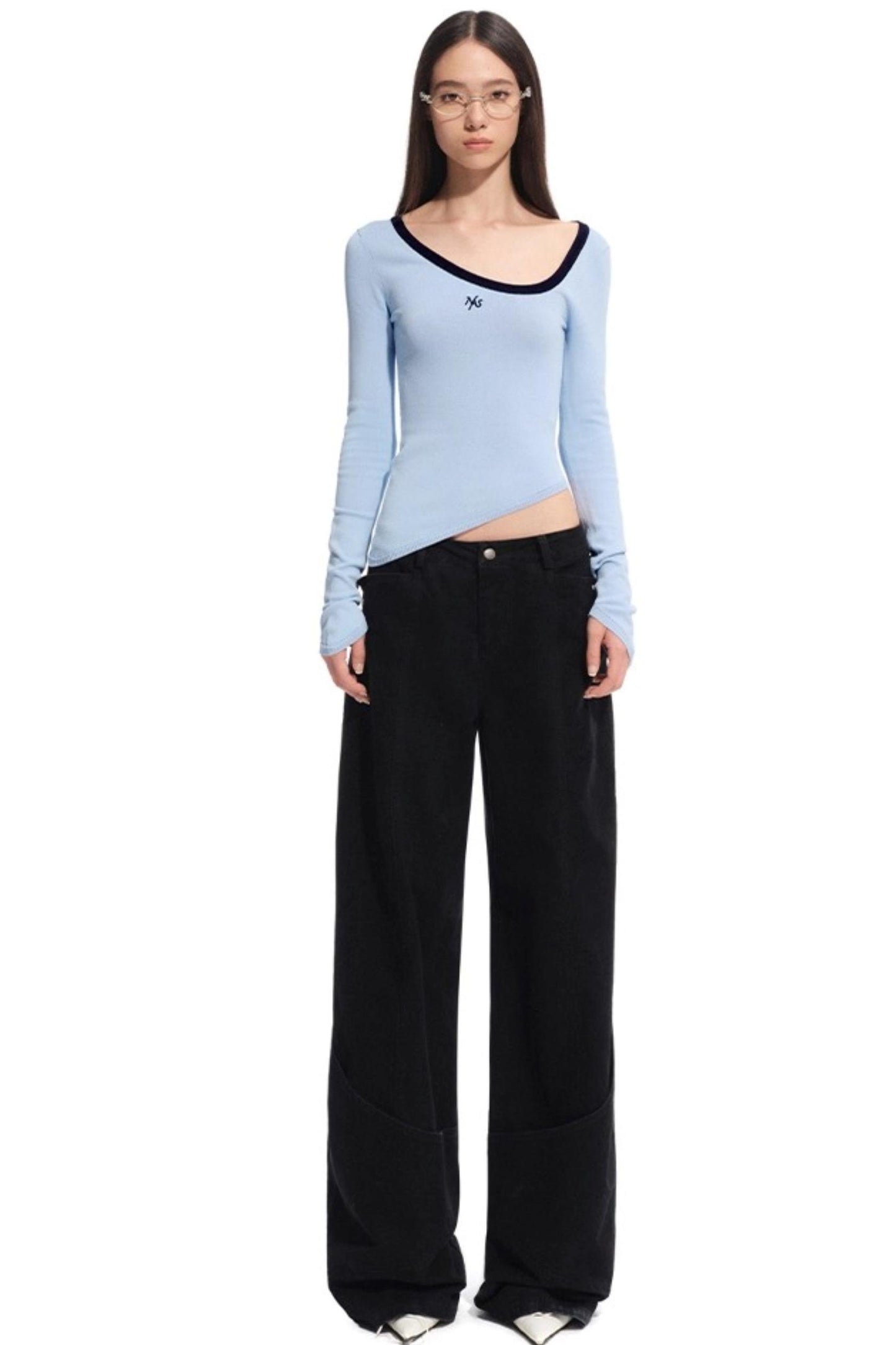 Right Knit Long-sleeved Top