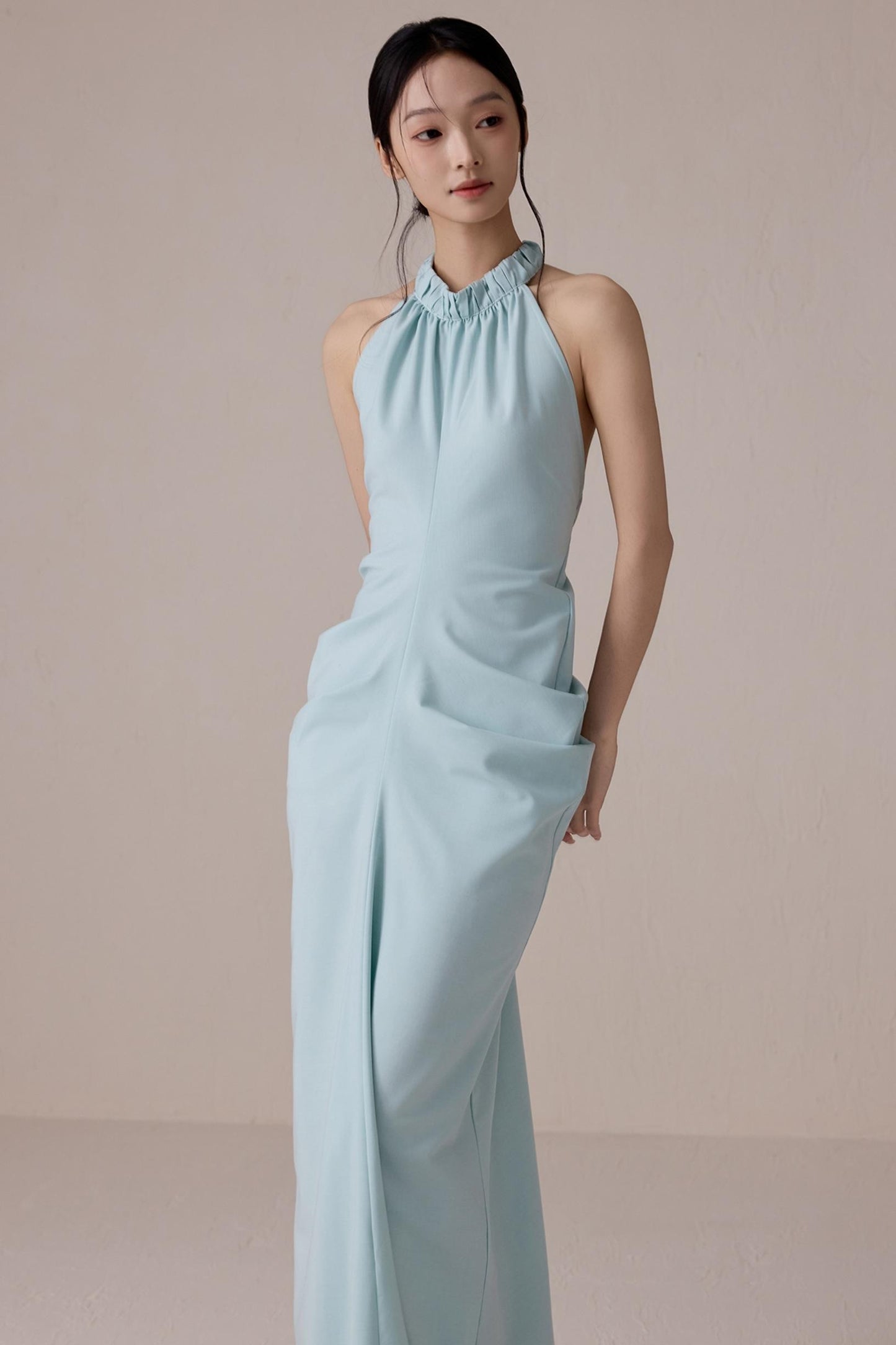 Summer Lime Backless Dress