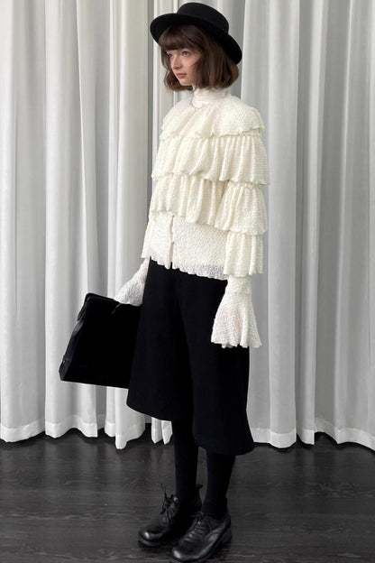 Autumn White Knit Cardigan