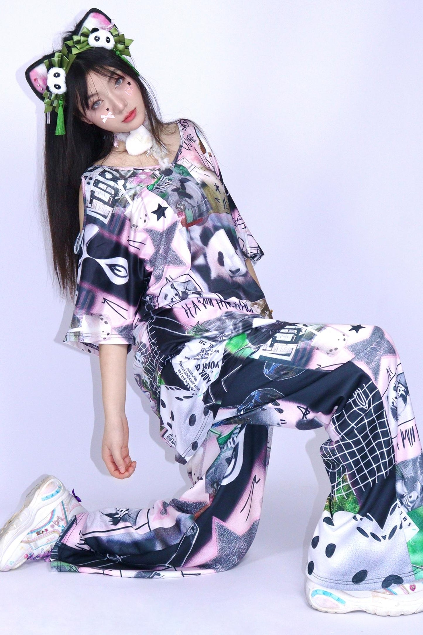 Millennial Retro Off-Shoulder Top