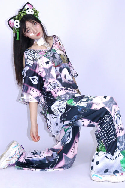 Millennial Retro Off-Shoulder Top