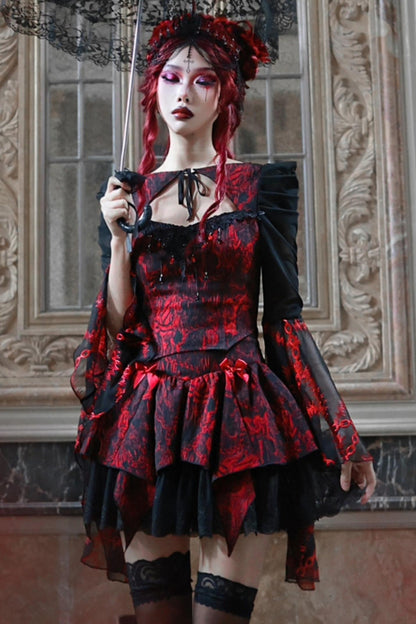 Halloween Gothic Puffy Lace Skirt