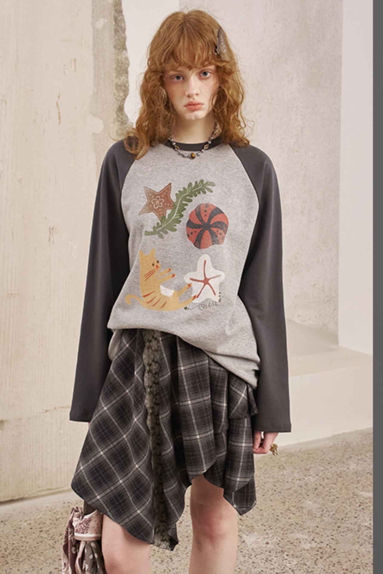 Ocean Kitten Thin Long Sleeve Top