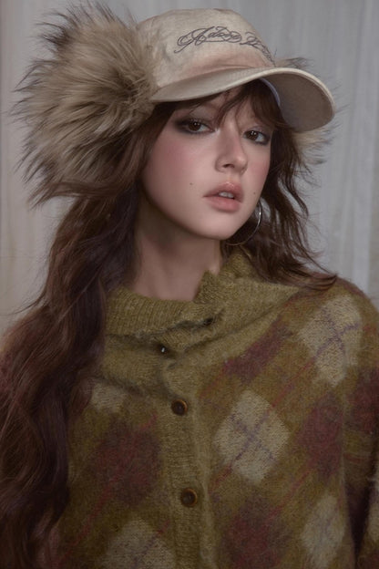 Spicy Loose Plaid Sweater