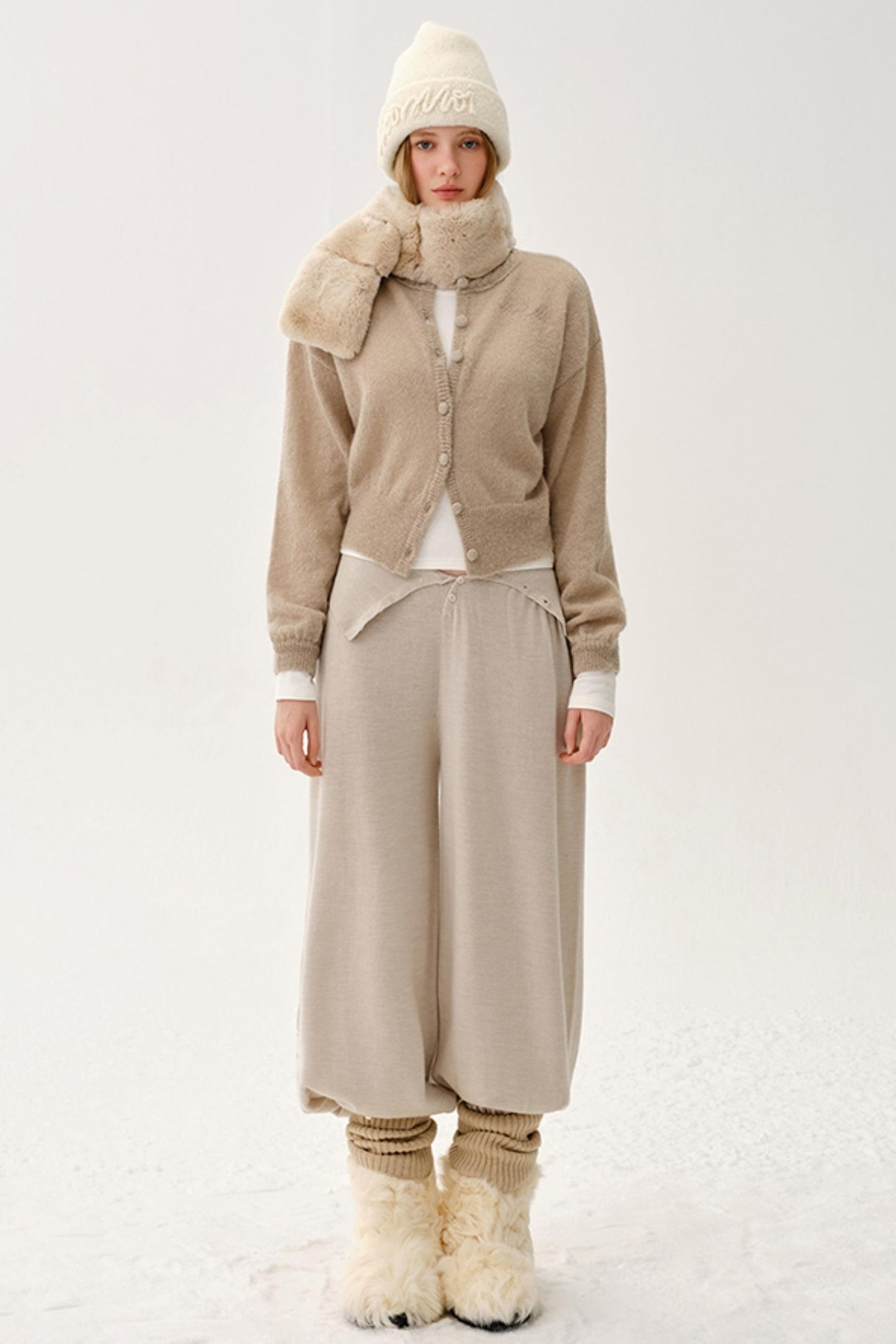 Alpaca Wool Embroidered Cardigan