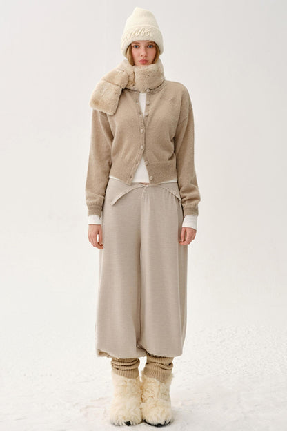 Alpaca Wool Embroidered Cardigan