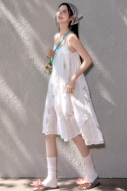 Bohemian Lace Halter Dress