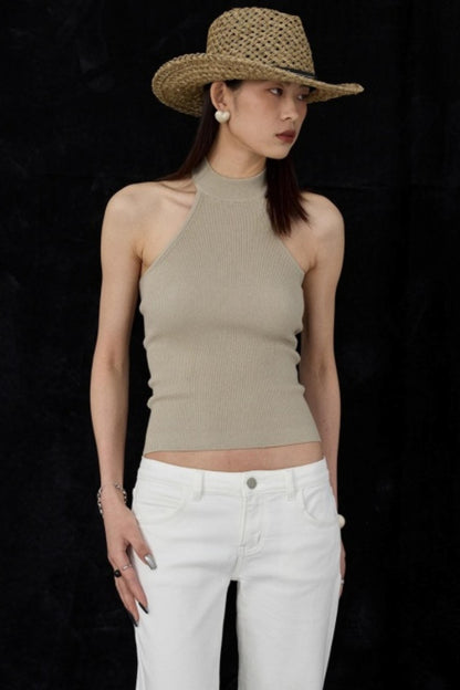 Reversible Green Halter Top