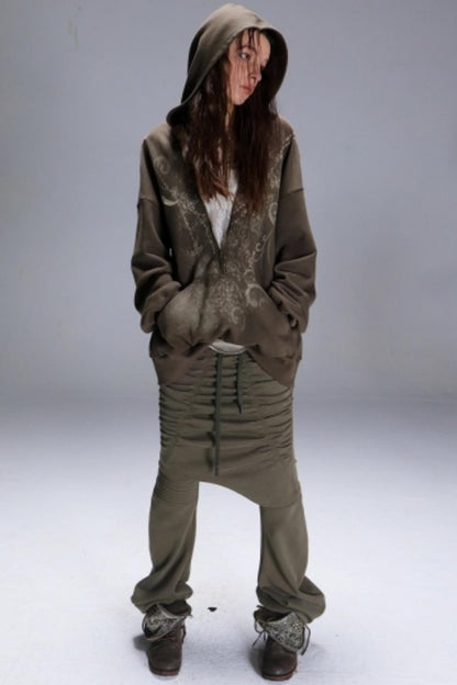 Pleated Layered Scimitar Pants