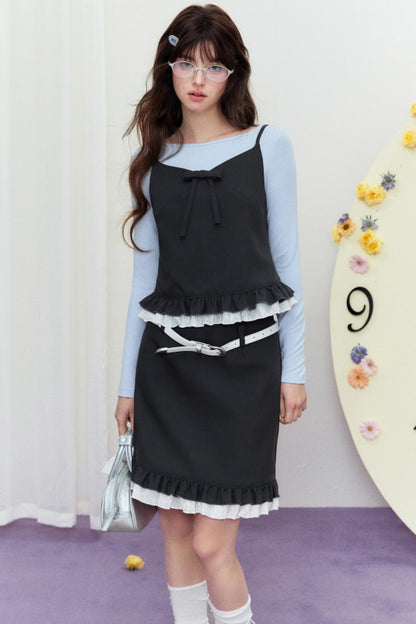 Luxury Lace Halter Bustier Set-Up